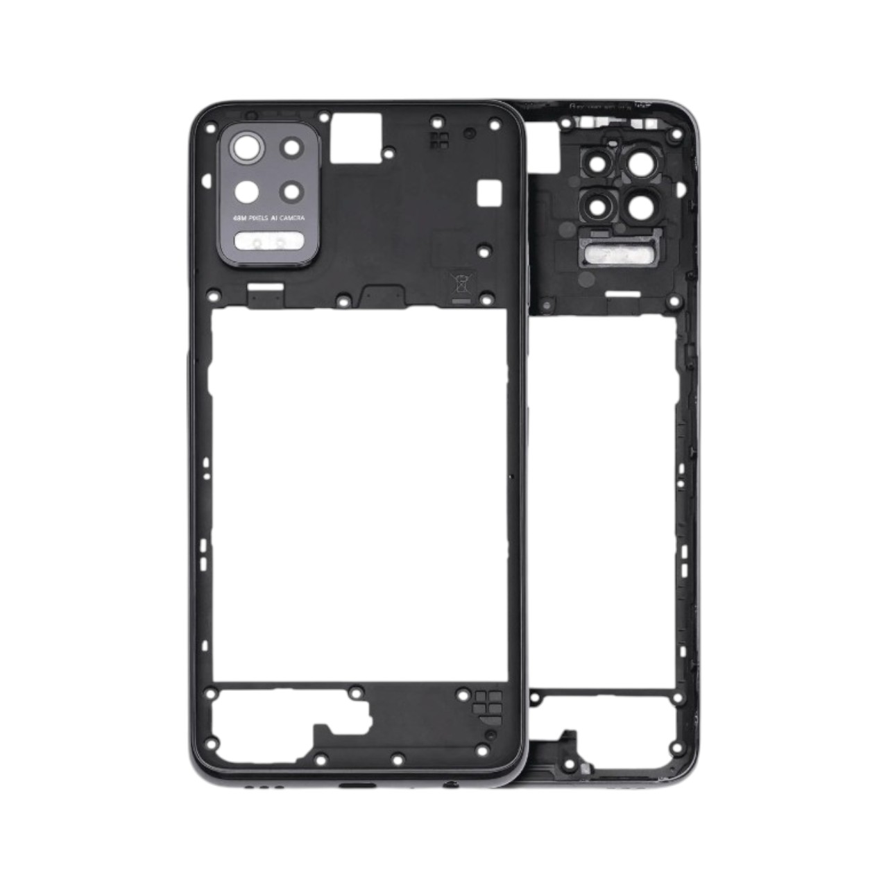 Replacement exterior rear housing backplate panel for LG K52 2020-Black.
