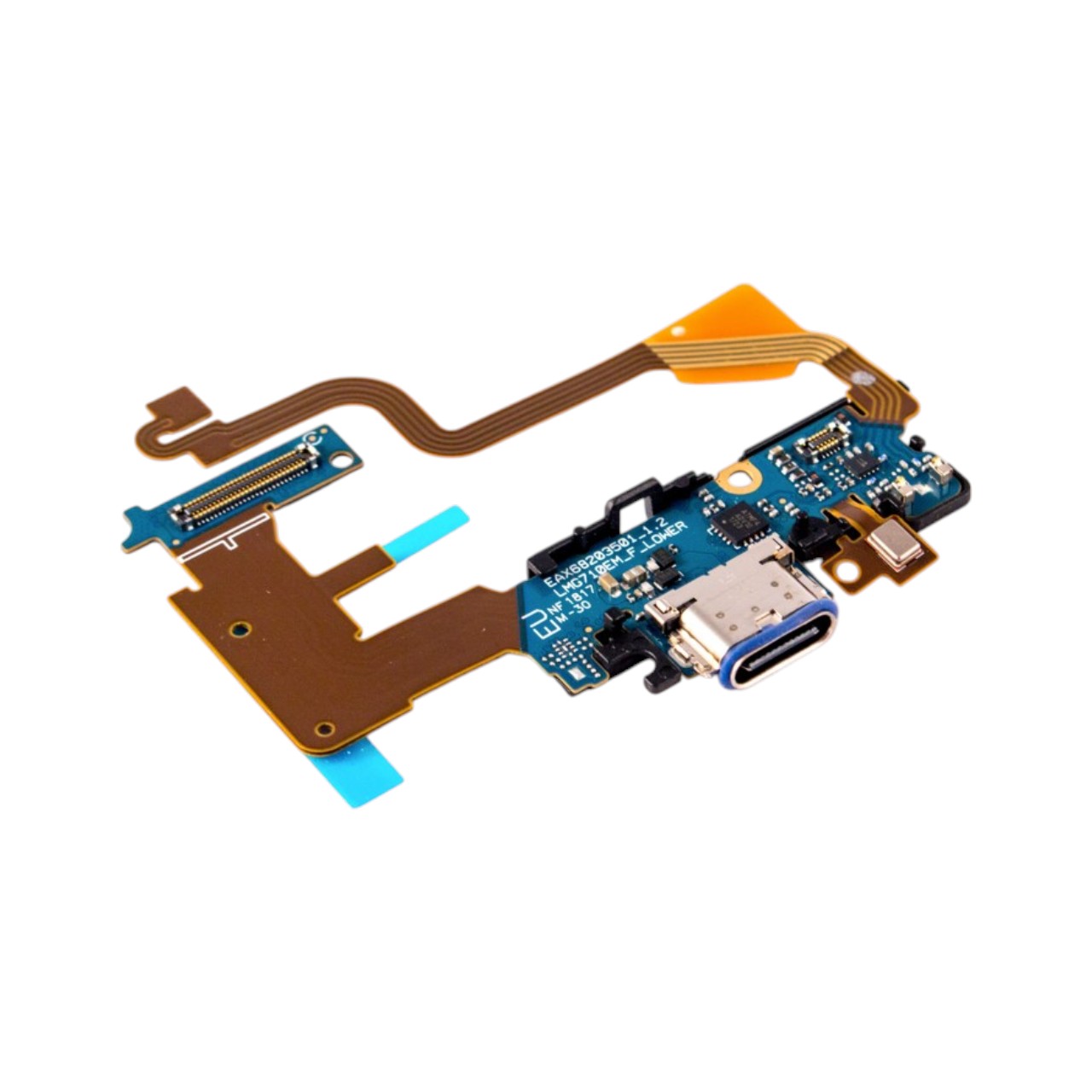 Replacement internal charging port flex cable for LG G7 ThinQ Euro version.