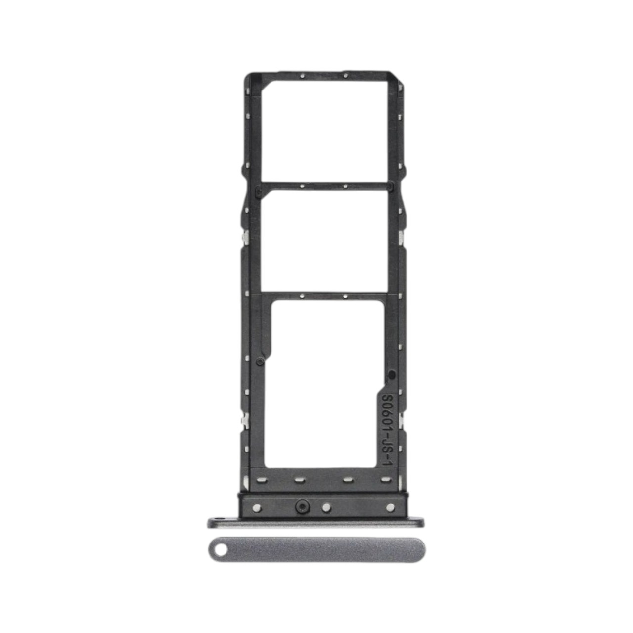 Replacement exterior dual SIM card tray slot holder for Motorola Moto E20 (2021)-Gray.