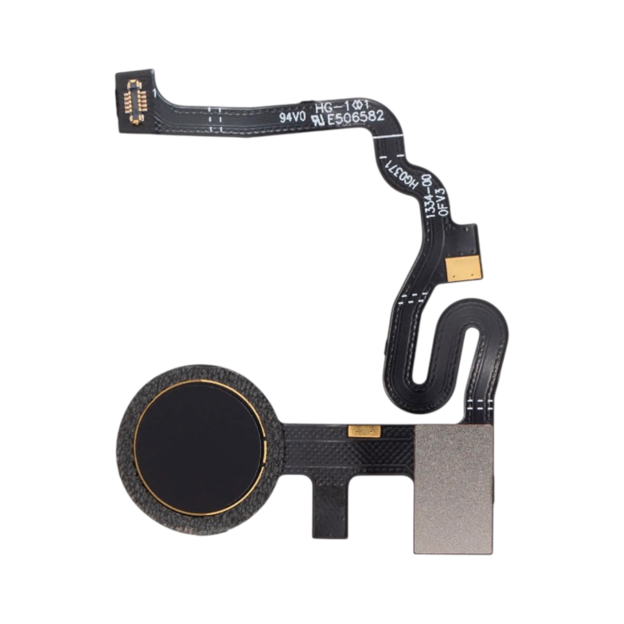 Replacement internal rear fingerprint reader with flex cable for Google Pixel 4a 5G-Black.