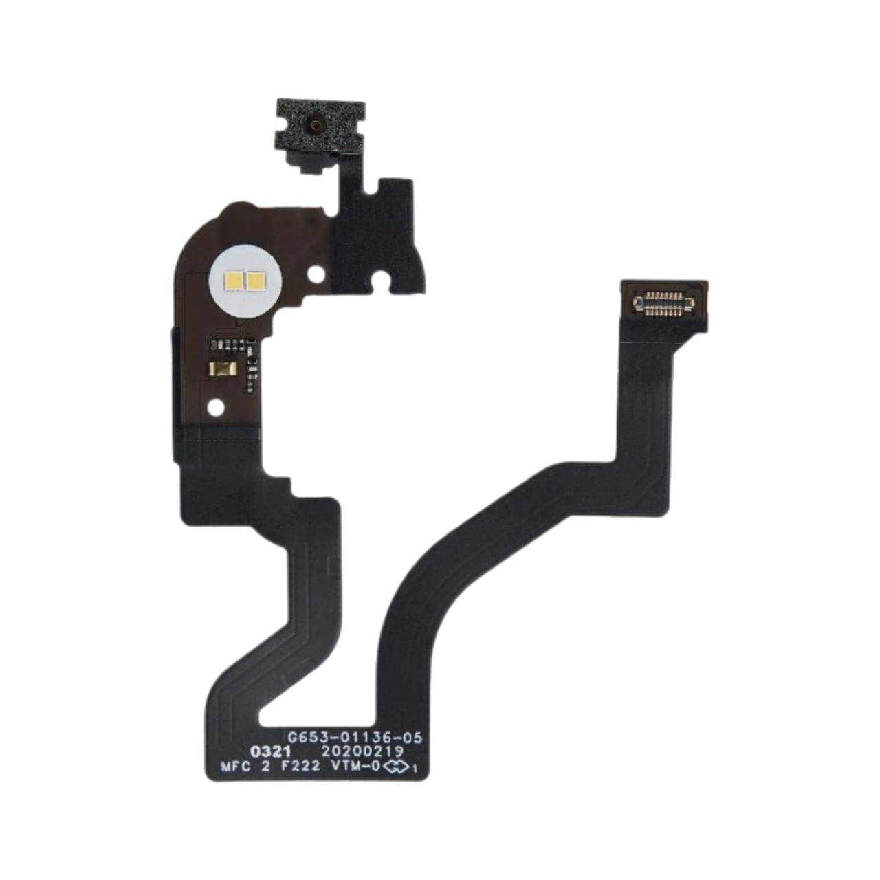 Replacement internal LED flashlight flex cable for Google Pixel 4A.
