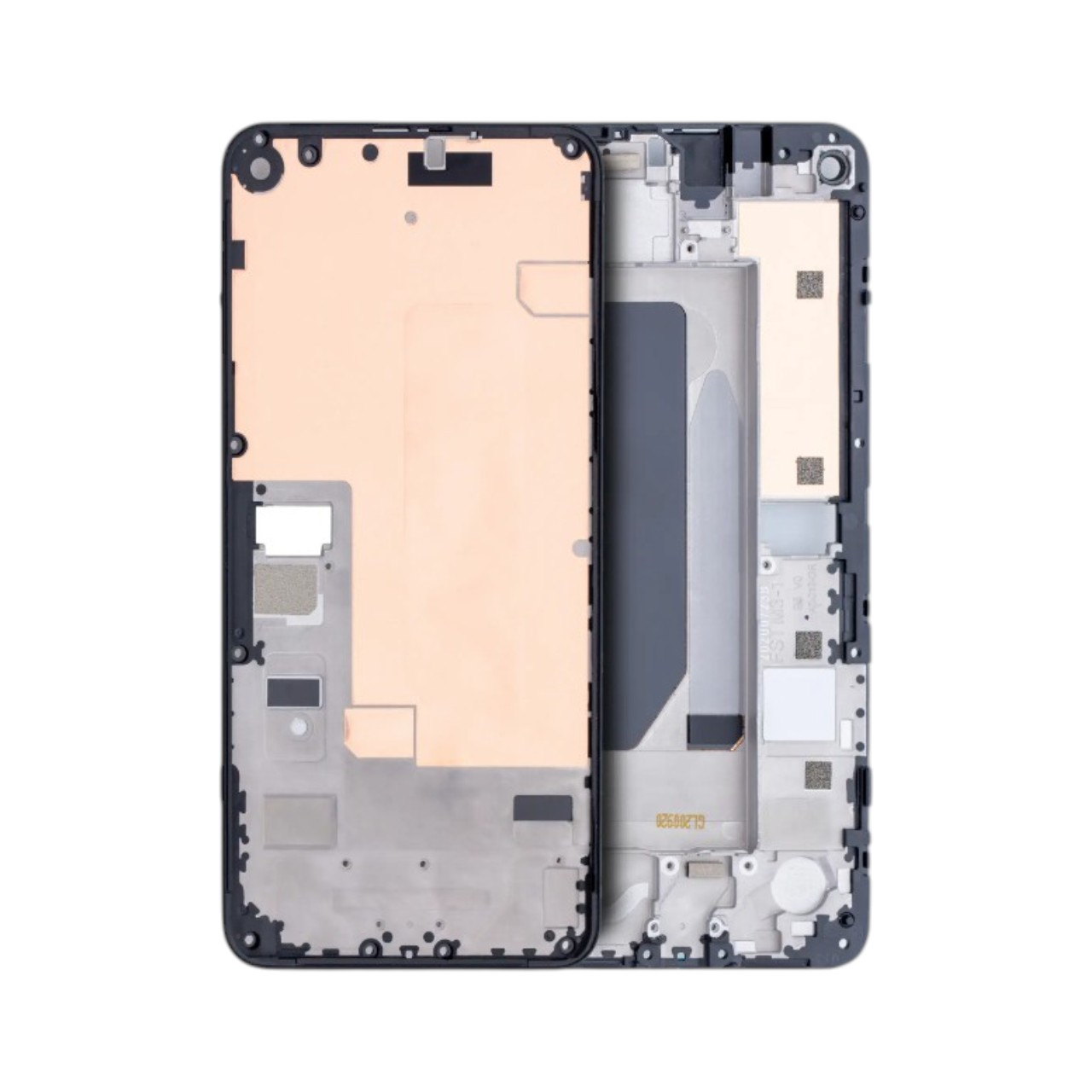 Replacement internal mid-frame chassis housing for Google Pixel 4A 5G.