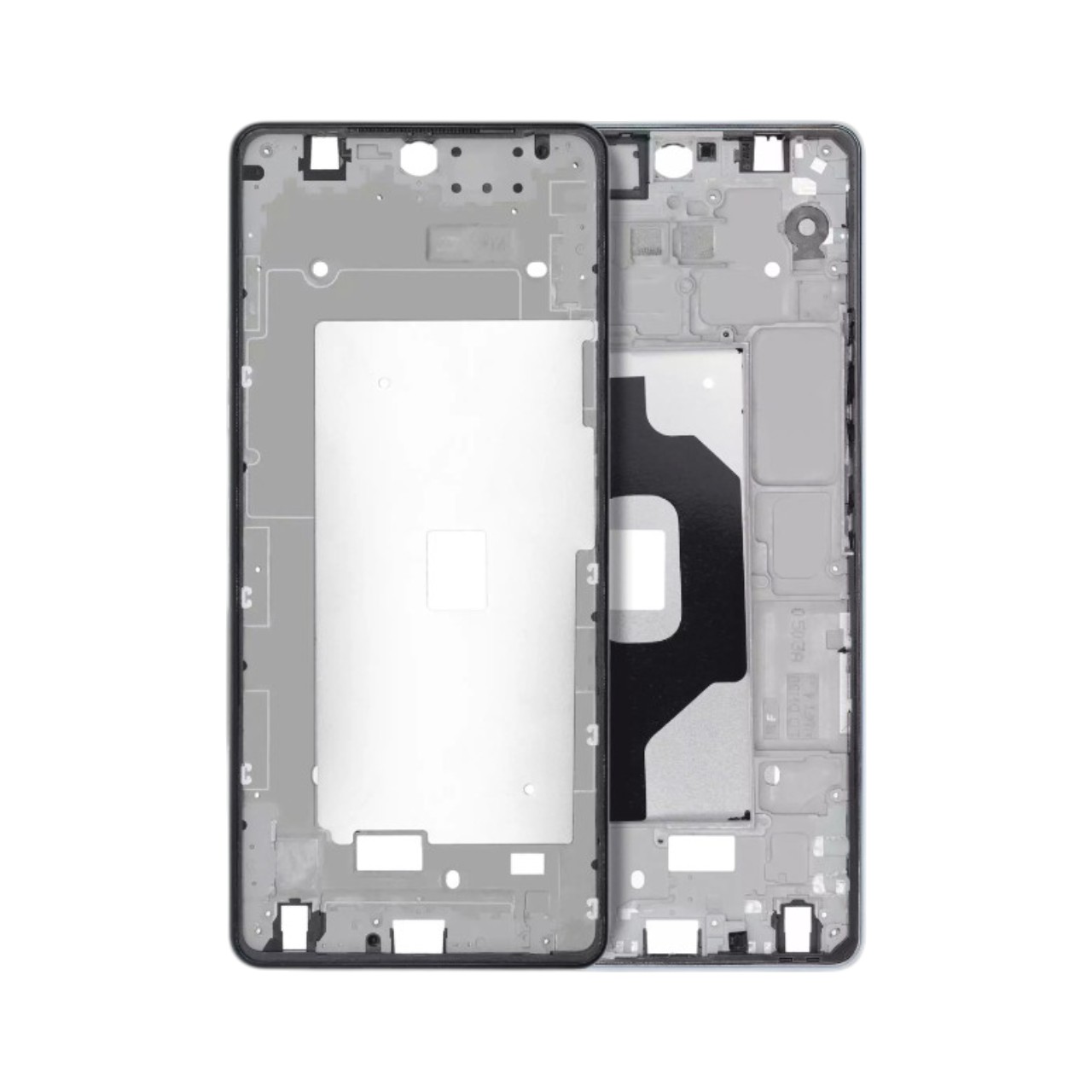 Replacement internal mid frame bezel housing assembly for LG Stylo 6-Silver.