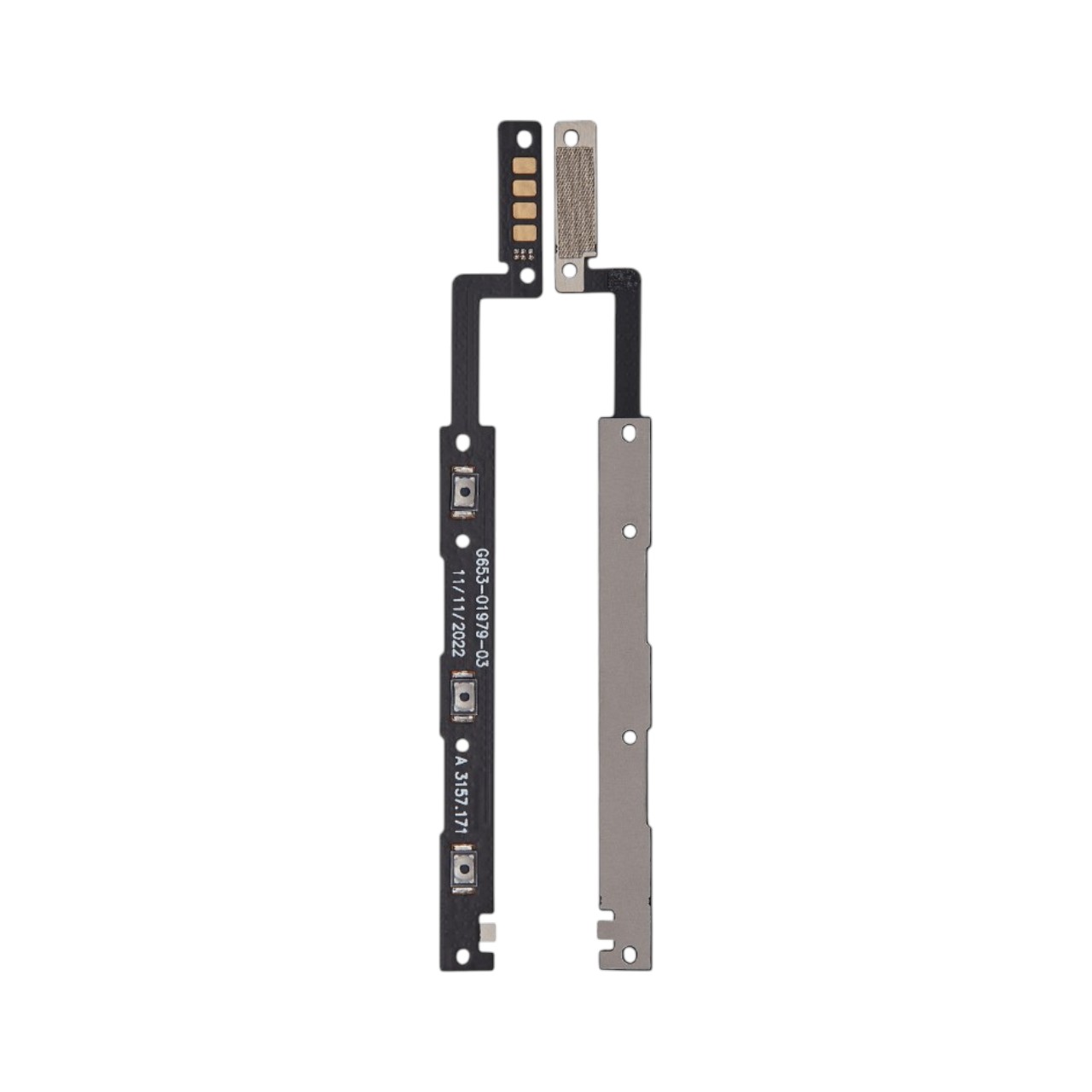 Replacement power and volume button flex cable for Pixel 8 Pro.