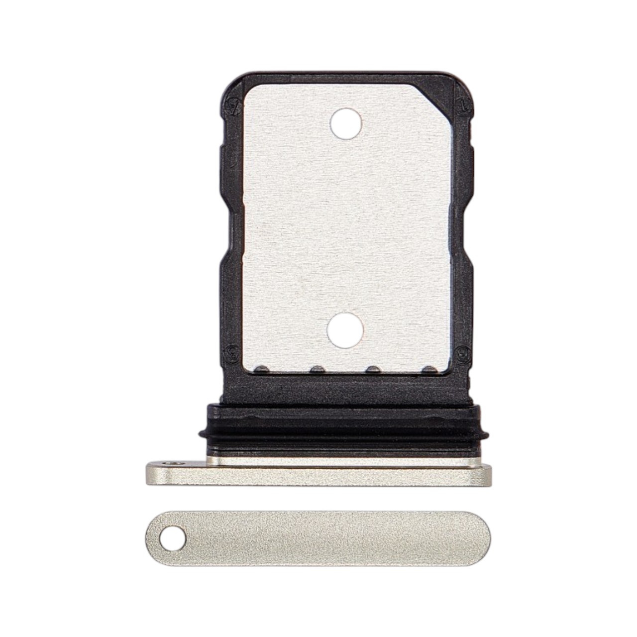 Replacement single SIM card tray for Google Pixel 7 in Lemongrass.