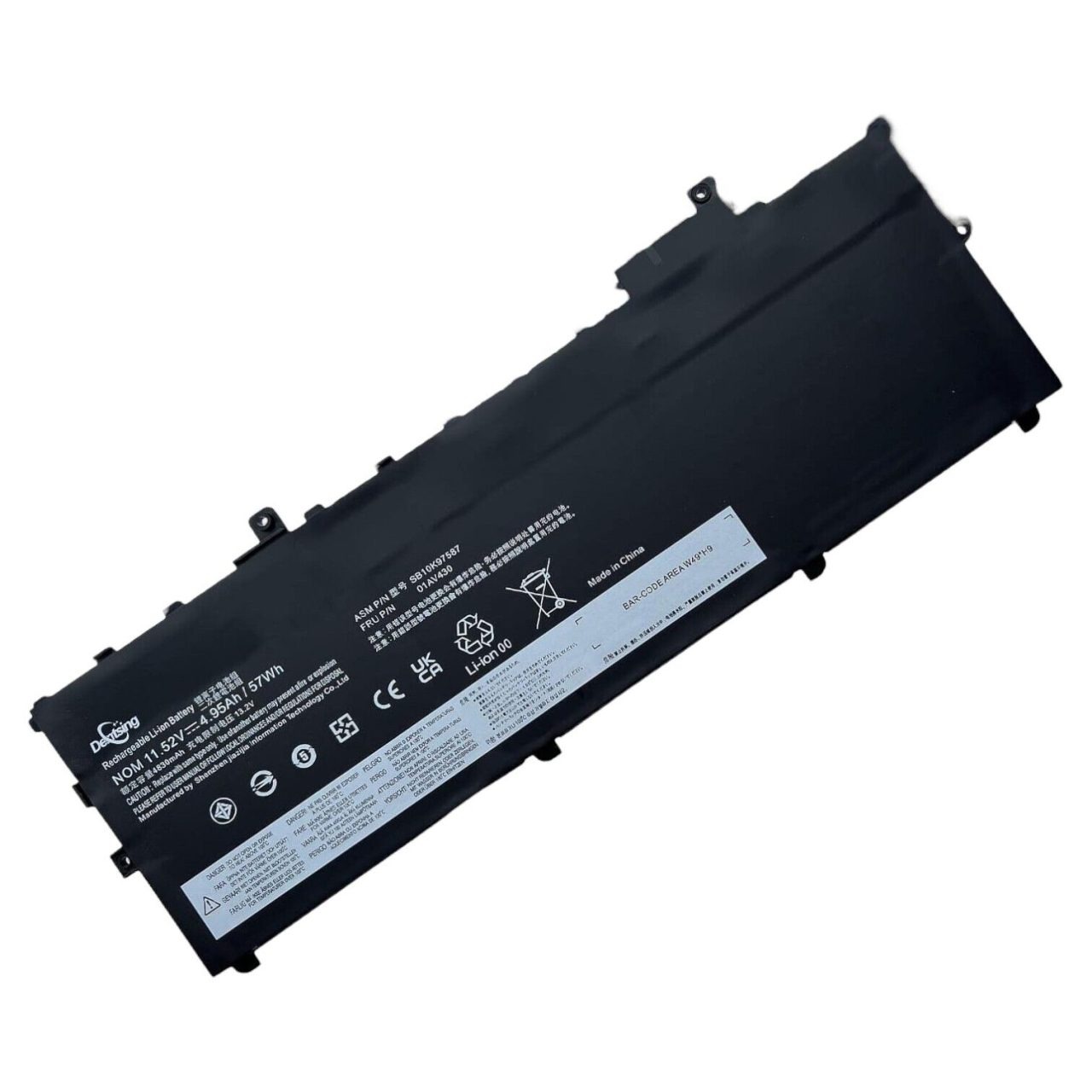 Battery for Lenovo Thinkpad X1 Carbon 5th Gen 2017 6th Gen 2018 57Wh 4830Mah