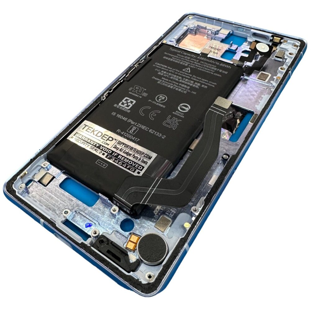 OEM Genuine Mid-Frame Housing W/Battery Google Pixel 7a SEA BLUE GA04275-Grade B