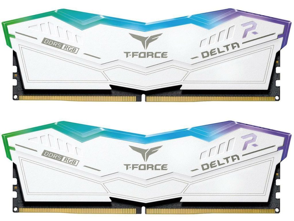 TeamGroup T-Force Delta RGB 32GB (2x16GB) DDR5 6000MHz RAM in White