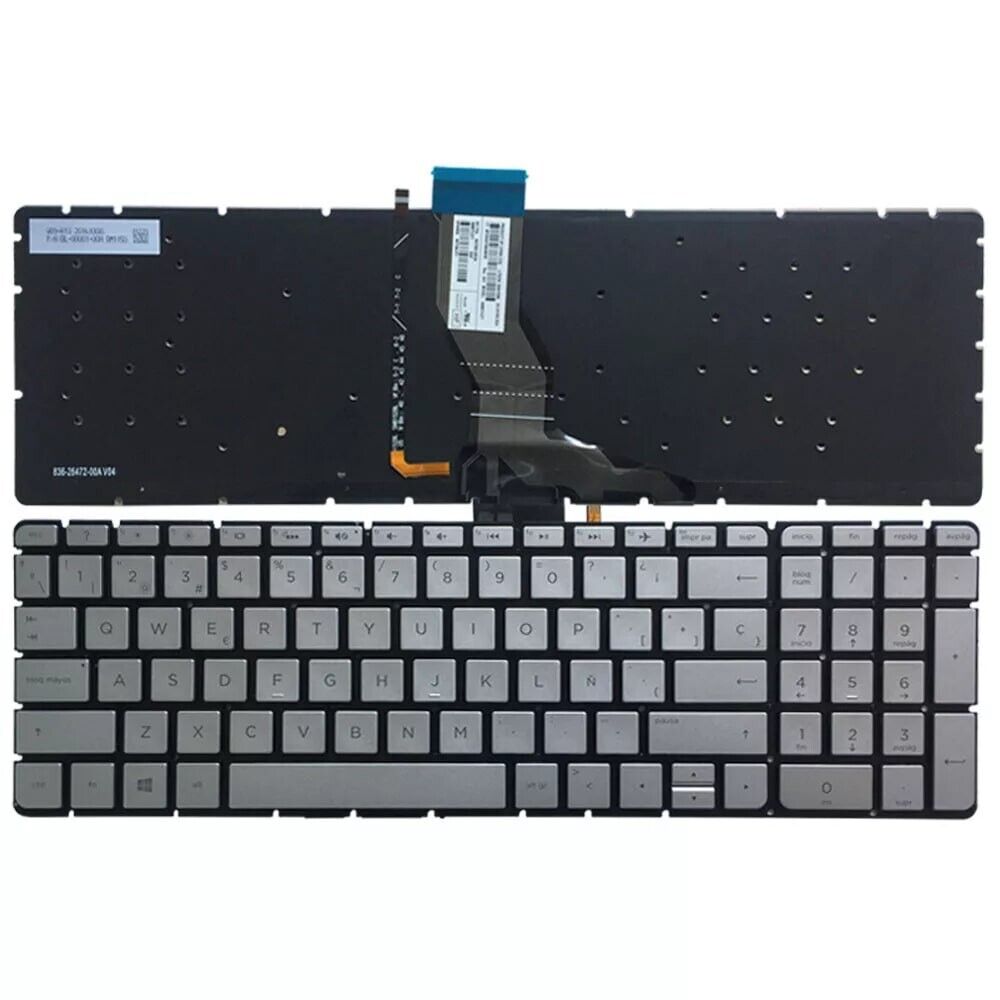 New Keyboard US Backlit Silver Replacement For HP Envy Touchsmart 15-AS000 15" 2017