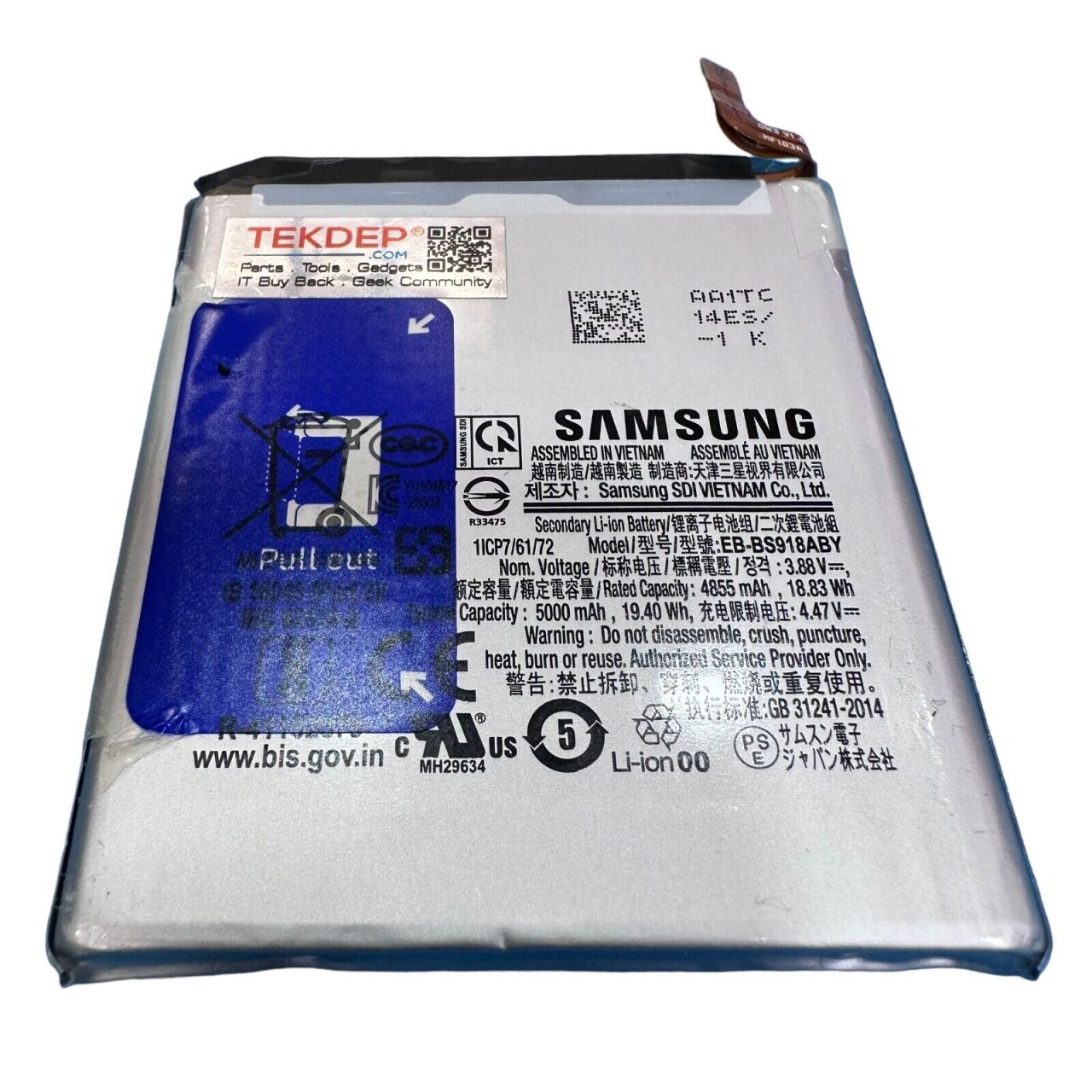 Original Battery Replacement for Samsung Galaxy S23 Ultra 5G S918U (Grade A) with high capacity and reliable performance.