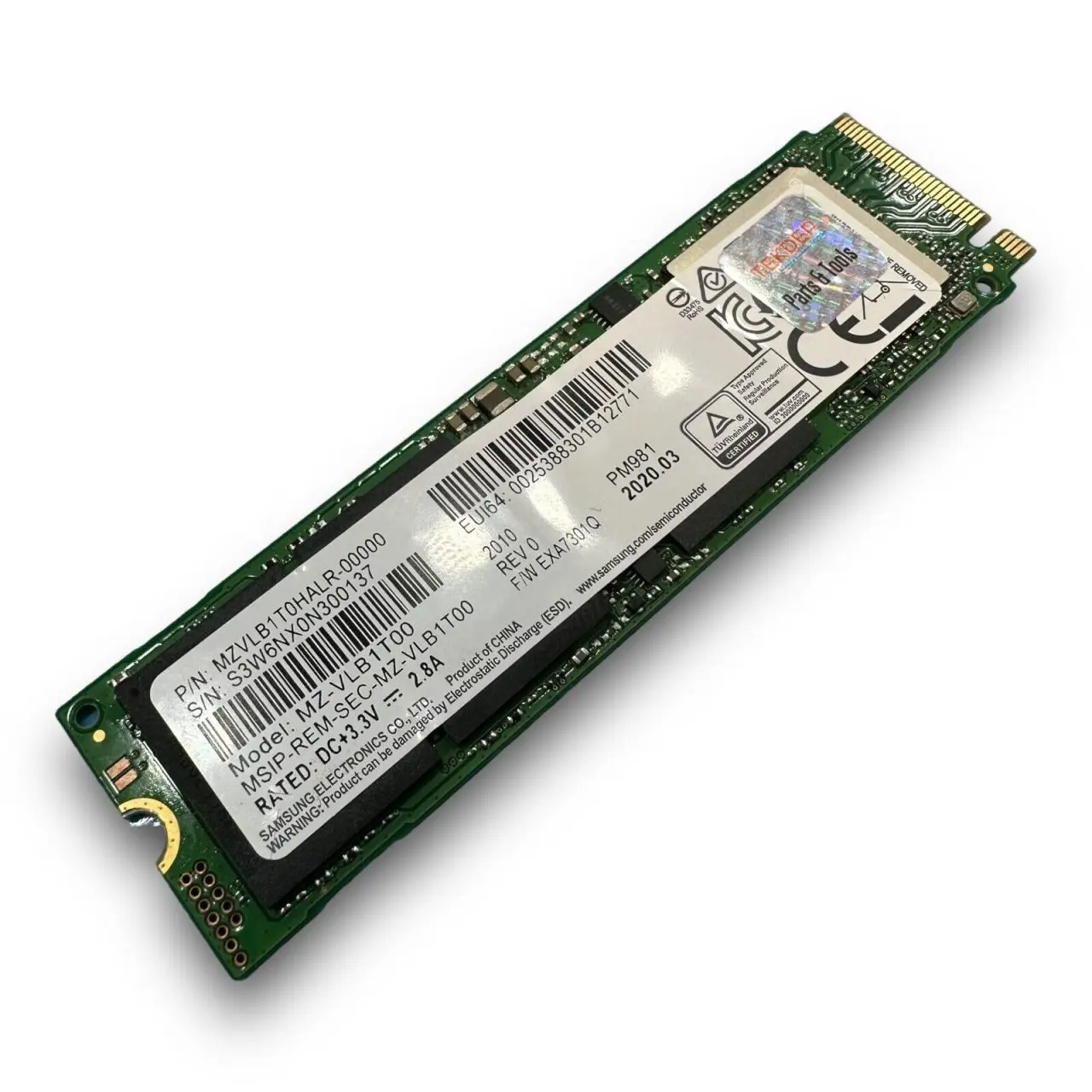 Samsung PM981 1 TB Solid State Drive m.2 NVME SSD