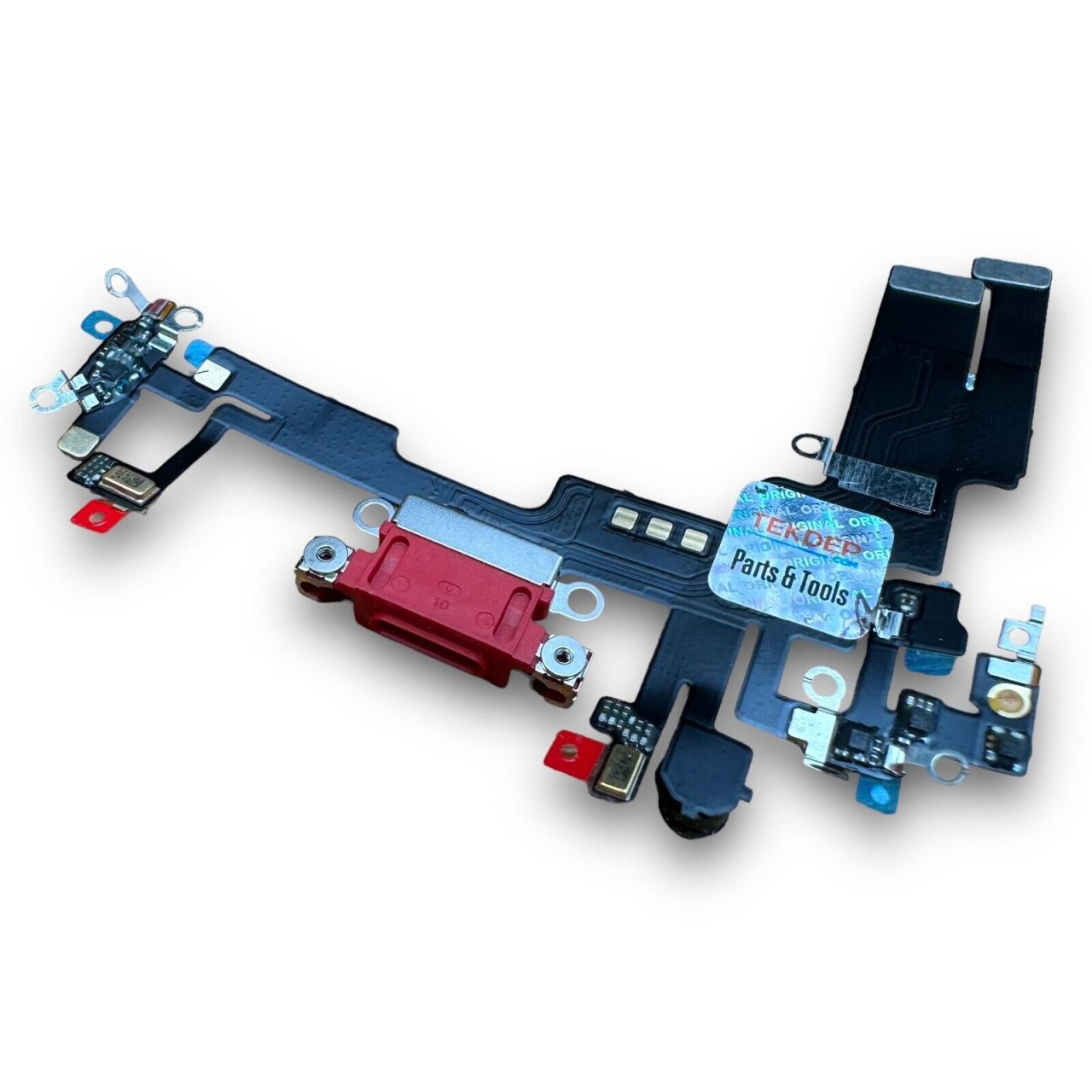 Premium Charging Port Flex Cable for iPhone 14 (Red) - Model A2649 by TEKDEP
