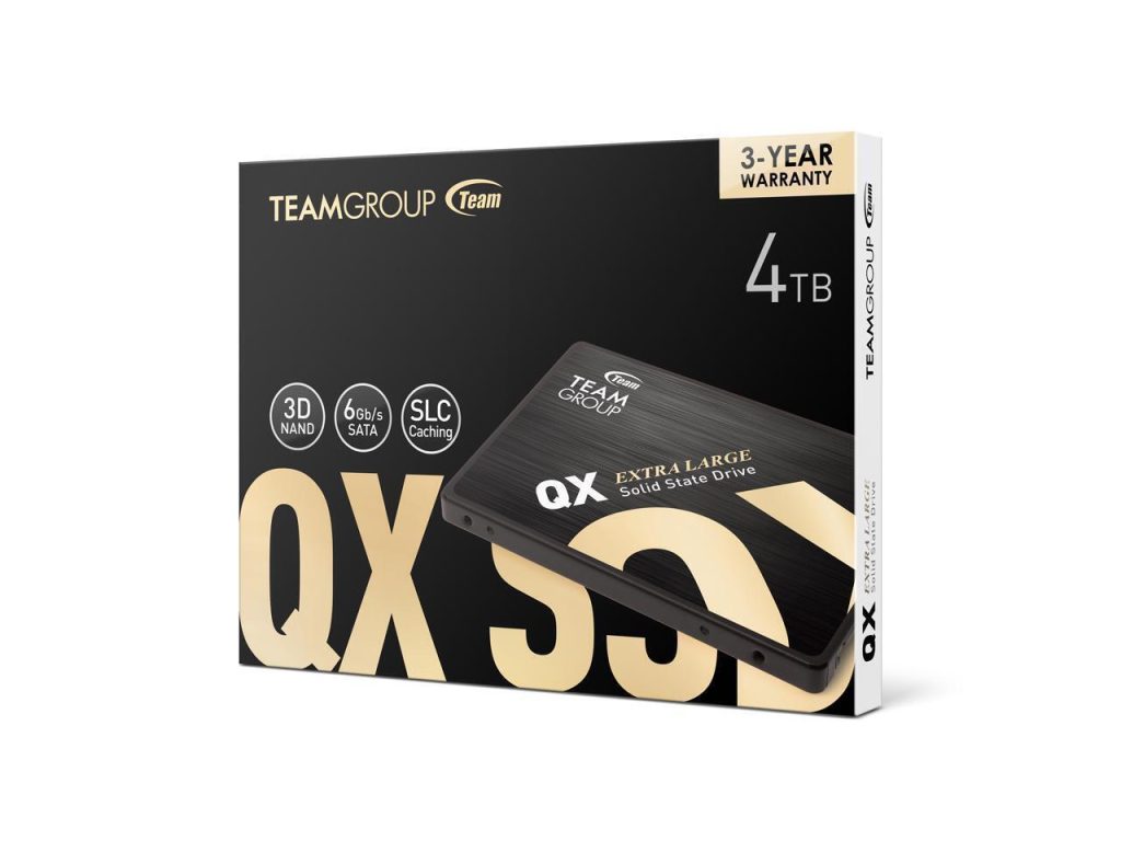 TeamGroup QX 4TB 2.5" SATA III SSD - Angled Front View