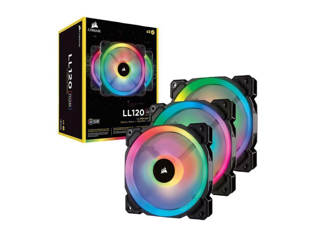 Corsair LL120 RGB 120mm Fan 3 Pack with Lighting Node PRO CO-9050072-WW