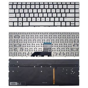 New Silver Backlit US Keyboard Replacement For HP Envy x360 13-AG000 13" 2017