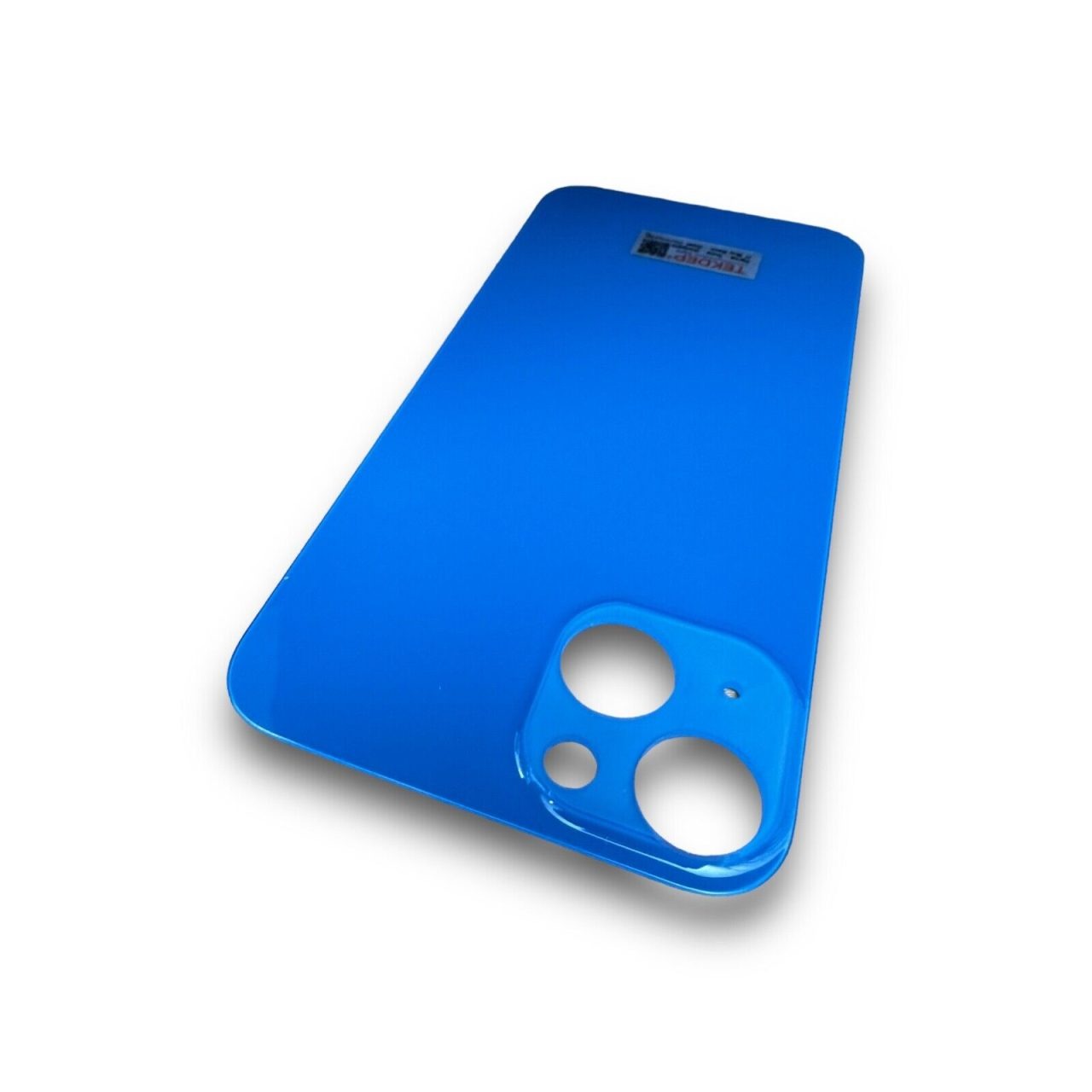 Premium Blue Back Glass for iPhone 13 without Logo, includes 3M adhesive for easy installation.