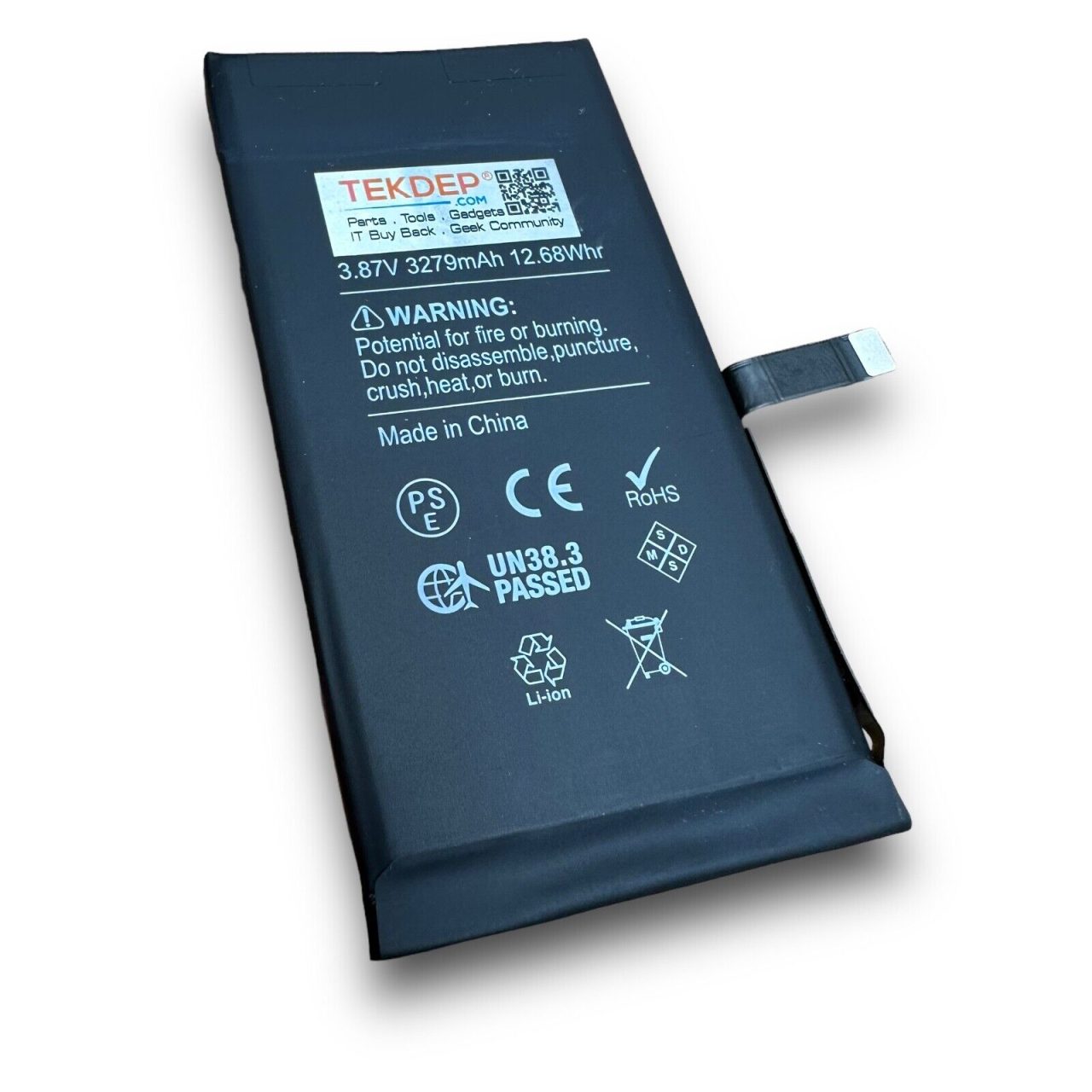 TEKDEP Premium Battery Replacement for iPhone 14 A2649, high-quality replacement battery for improved device performance.