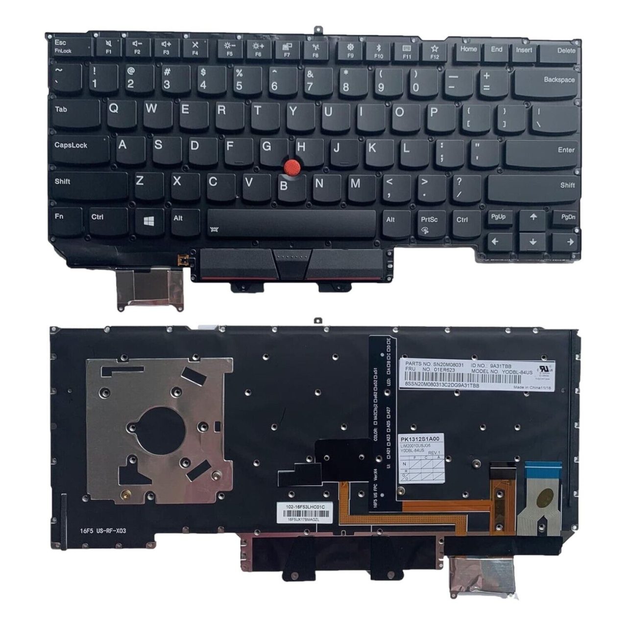 US Keyboard for Lenovo Thinkpad X1 Carbon X1C 5th 6th Gen 2017 2018
