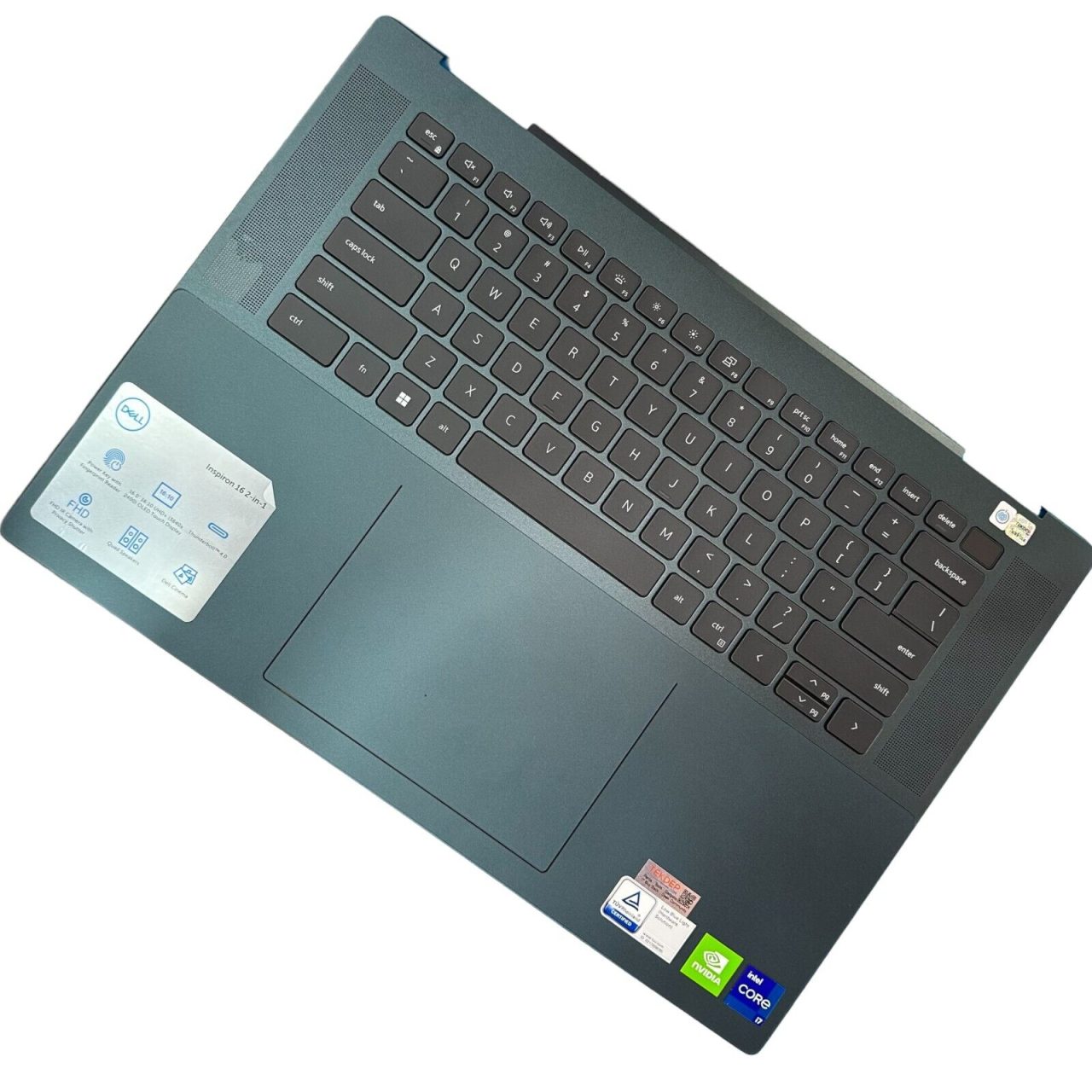 Dell Inspiron 16.1" P119F Blue Top Case Keyboard Finger Print Reader Track Pad 0HH9P4