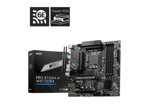 MSI PRO B760M-A WIFI DDR4 LGA 1700 M-ATX Motherboard