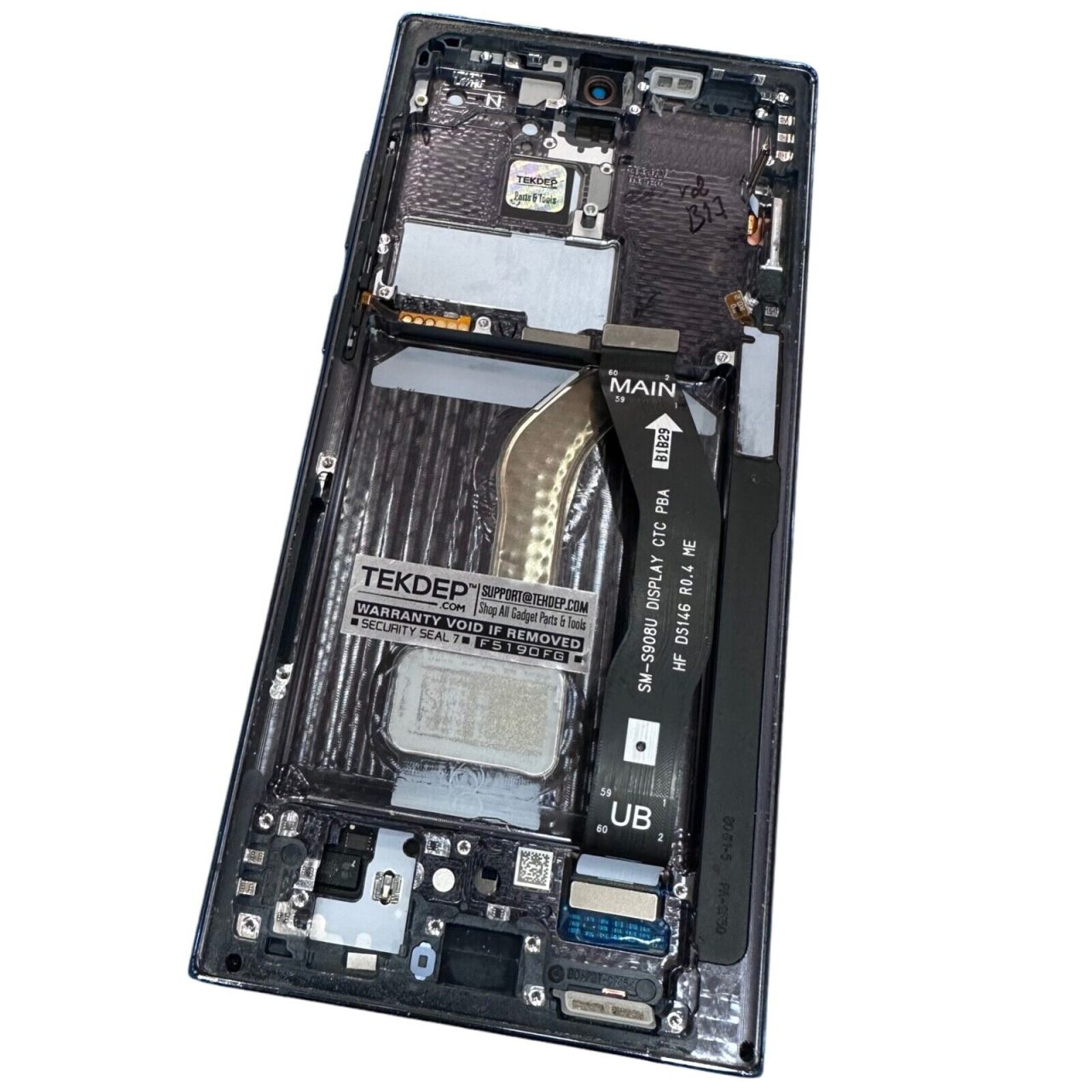 OEM Pull Screen W/Frame For Samsung Galaxy S22 Ultra 5G Black Grade A+