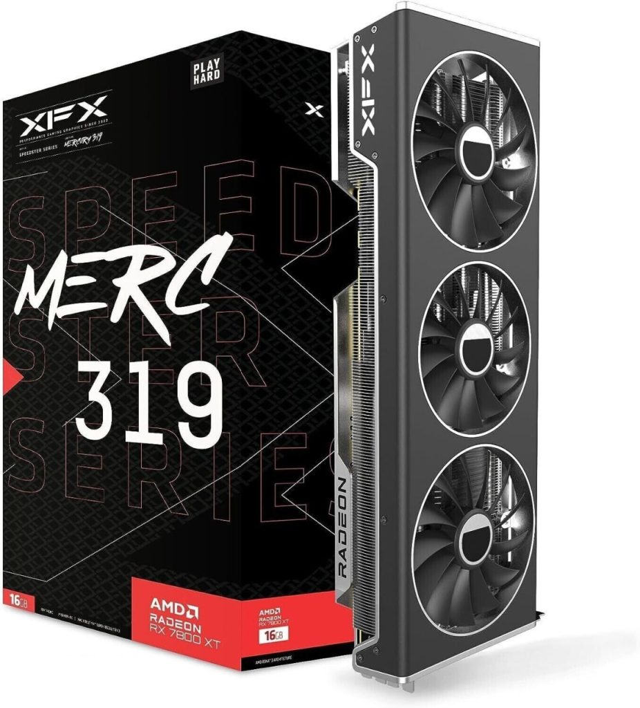 XFX SPEEDSTER MERC319 AMD Radeon RX 7800XT BLACK 16GB GDDR6 PCI Express 4.0
