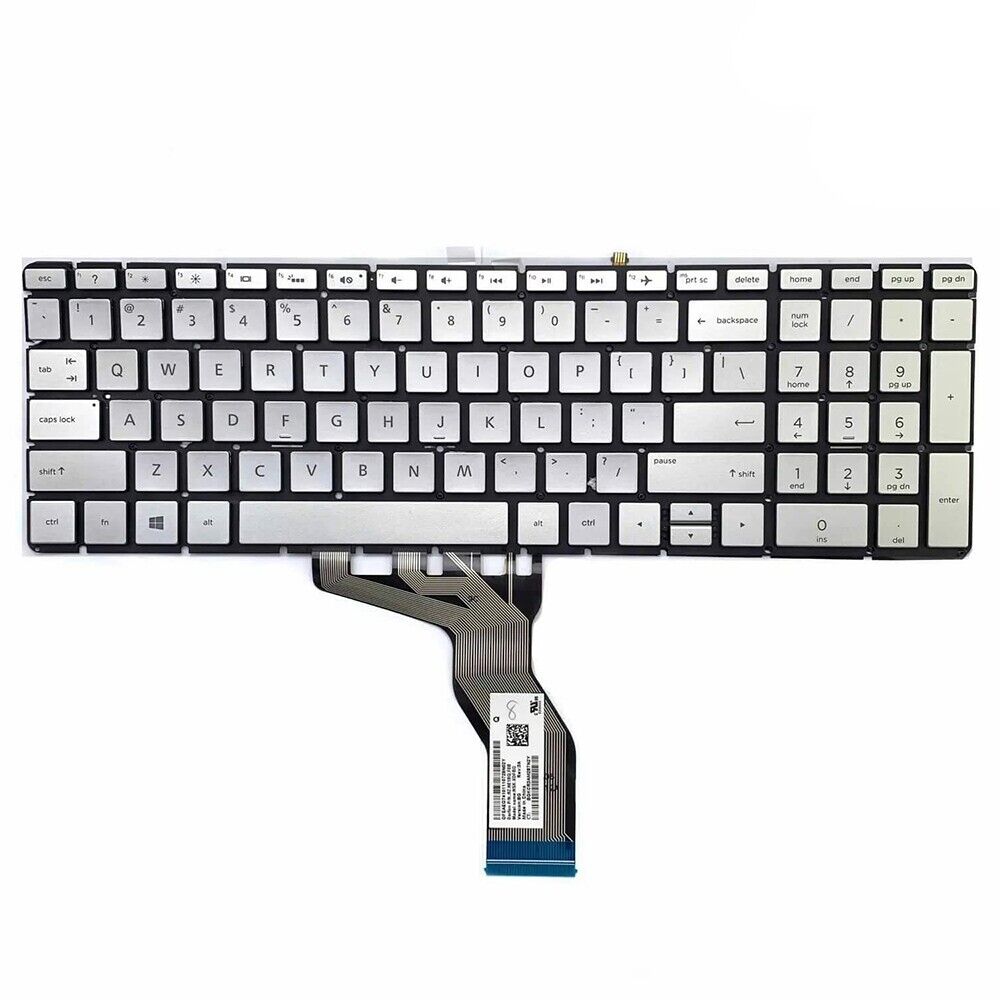 New US Silver Keyboard Backlit Replacement For HP Envy x360 15-BP000 15" 2017