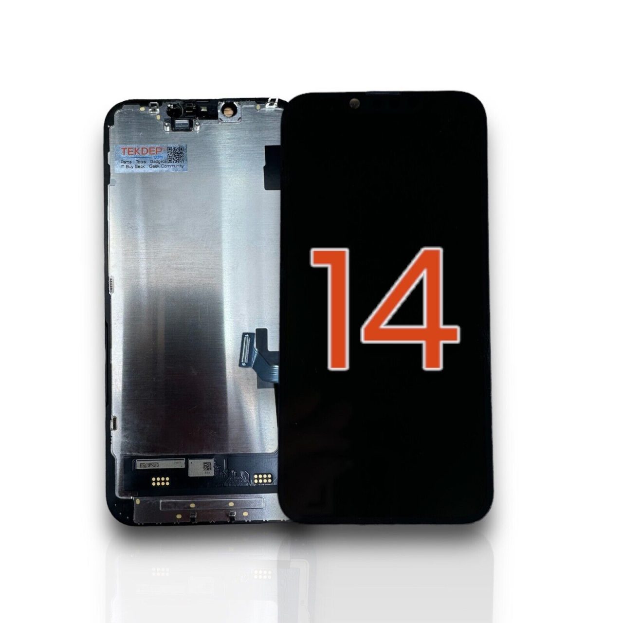 TEKDEP Premium Display Replacement for iPhone 14 LCD A2649, high-quality screen repair part.