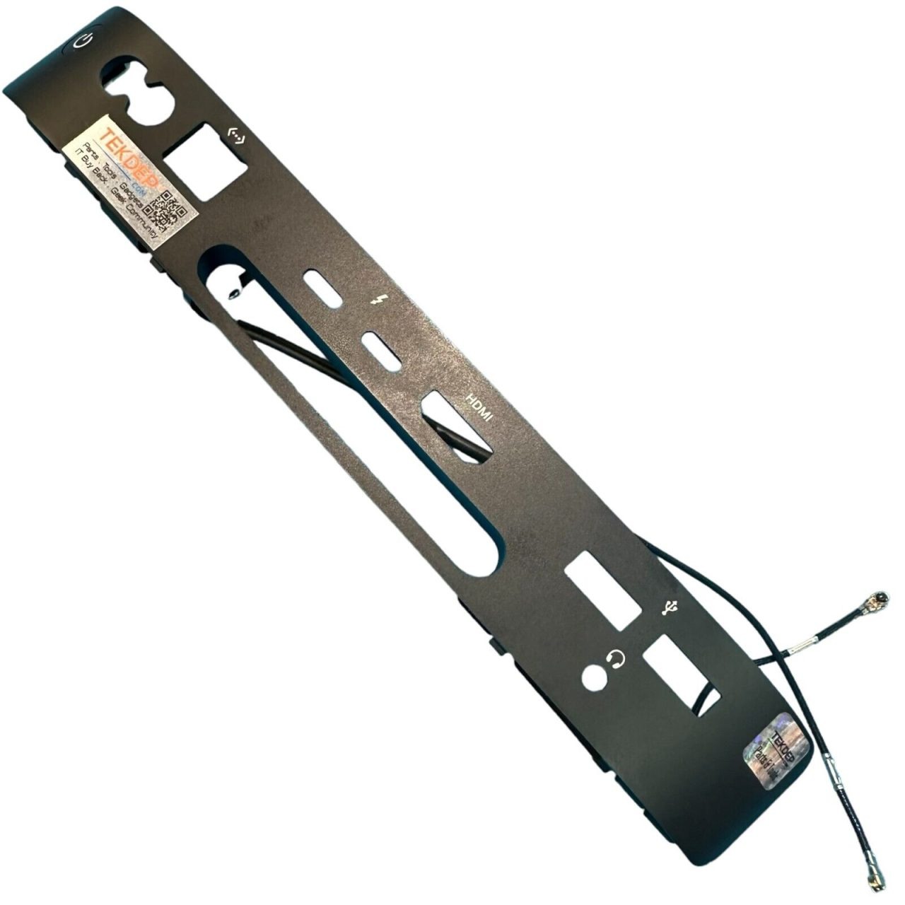 Close-up view of the A2686 Mac Mini M2 I/O Wall showcasing multiple connectivity ports.