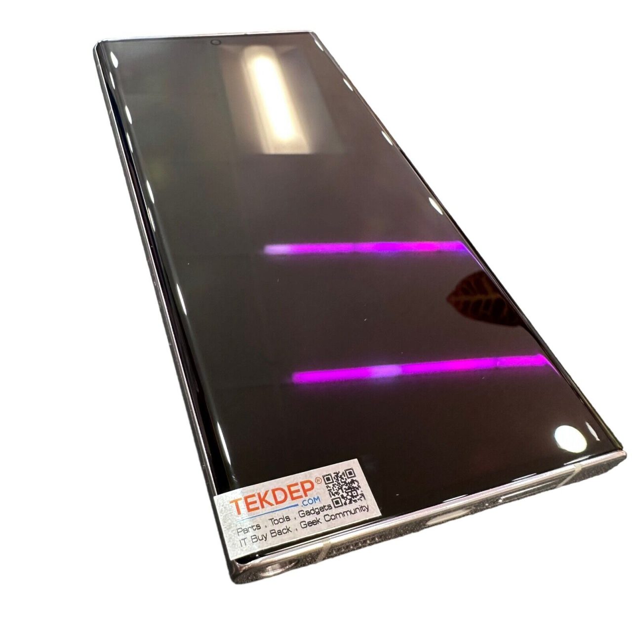 Original Pull Screen with Frame for Samsung Galaxy S22 Ultra 5G White Grade A