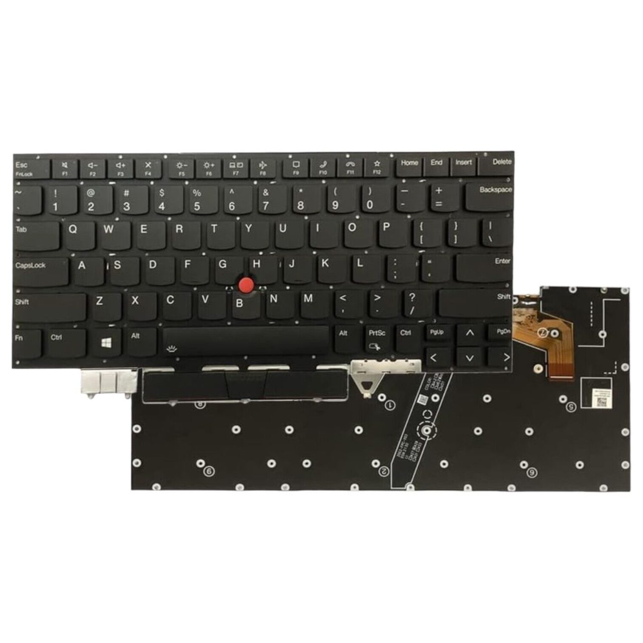 US Black Backlit Laptop Keyboard for Lenovo Thinkpad X1 Carbon 9th Gen 2021