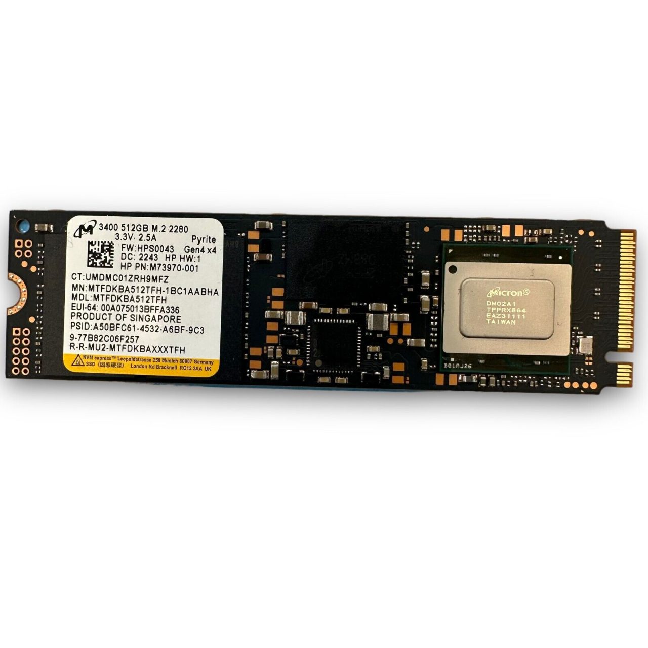 Micron 3400 NVMe Solid State Drive M.2 2280 (512GB)