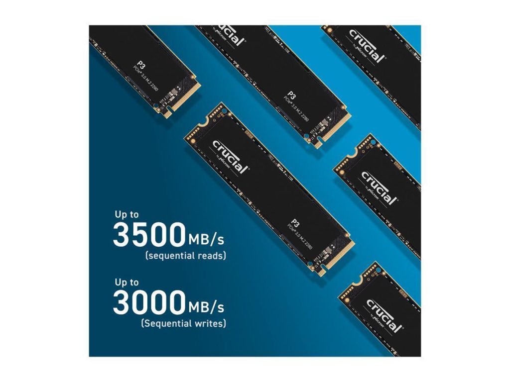 Crucial P3 4TB PCIe 3.0 3D NAND NVMe M.2 SSD -