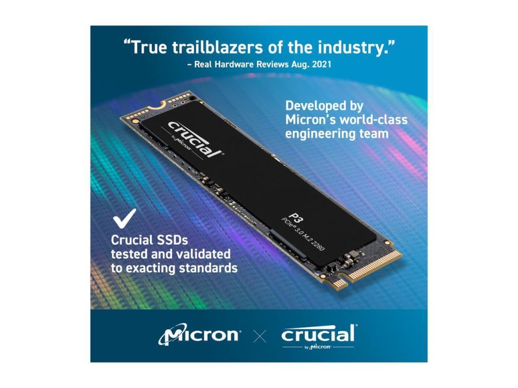 Crucial P3 4TB PCIe 3.0 3D NAND NVMe M.2 SSD -