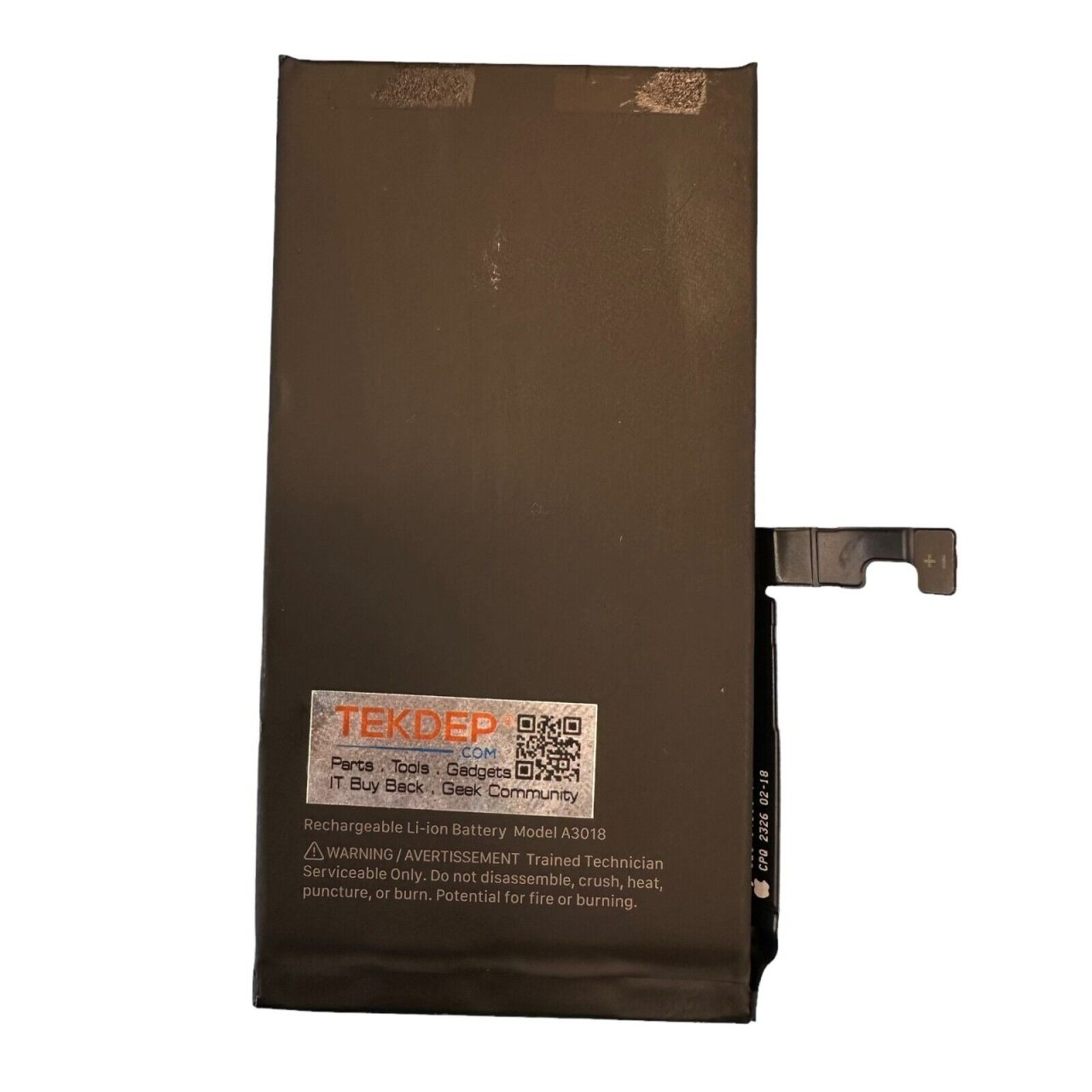 OEM pull replacement battery for iPhone 15 with 100% health, A2846.