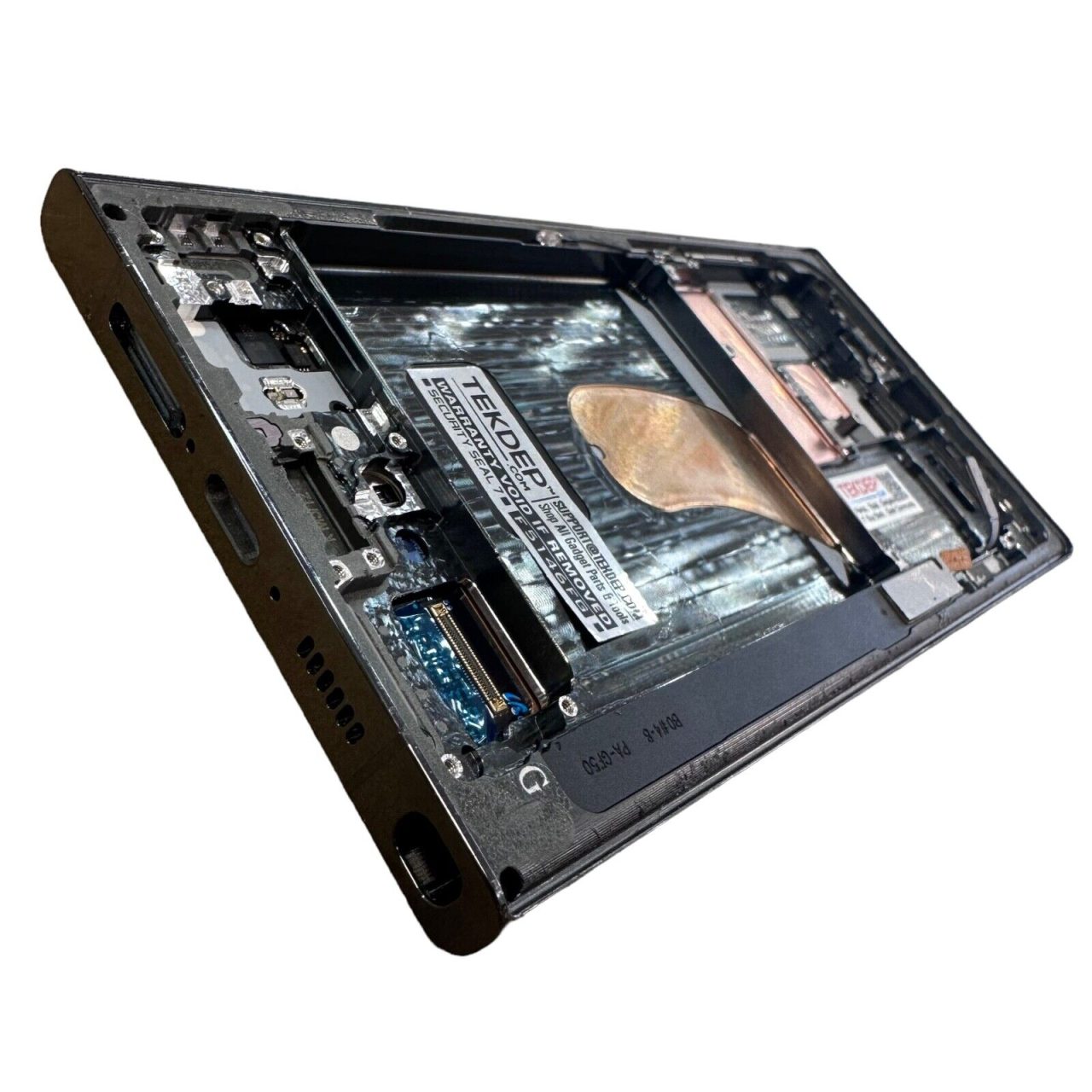 OEM replacement screen with frame for Samsung Galaxy S23 Ultra 5G in black.